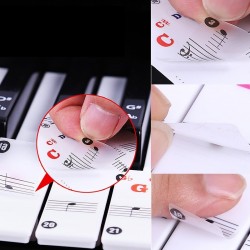 Piano88 teclas - Notas de piano colorido - pegatinas de teclado transparente