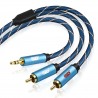 CablesEMK 3.5mm a 2RCA AUX cable de audio - 1m - 1,5m - 2m - 3m - 5m