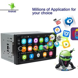 Radio2 Din Bluetooth Android 9 coche radio - WiFi - USB - navegación GPS - Mirrorlink - MP3 MP5