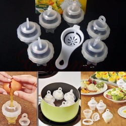 Moldeadores de huevosSeparador - cocina de huevo - vapor - herramienta de silicona 7 piezas