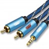 CablesEMK 3.5mm a 2RCA AUX cable de audio - 1m - 1,5m - 2m - 3m - 5m