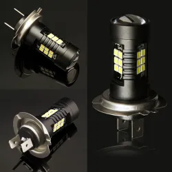 2pcs LED lamp super bright car fog lights - 12v 24v 6000k white car driving 21 3030-SMD running light auto led h7 bulbLights ...
