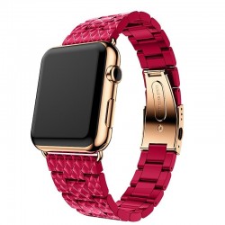 Accesorioscorrea de resina para banda de reloj pulsera pulsera pulsera reloj para iwatch - 4/3/2 iwatch bandas rosa hebilla d...