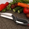 Cuchillos de cocina2 en 1 navaja " tijeras - herramienta de cocina de acero inoxidable