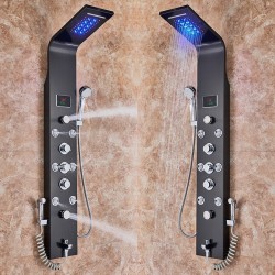 GrifosCaja de agua de 6 funciones - Panel de ducha LED con sistema de masaje