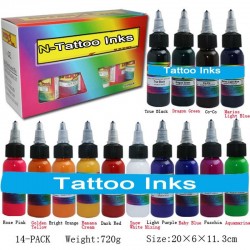Tatuaje30ml Tintas de tatuaje de planta natural - 14 colores