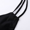 NataciónBajo cintura dos piezas traje de baño - más tamaño - negro - blanco