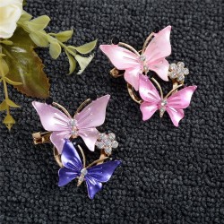 BrochesDoble mariposas - broche elegante cristal
