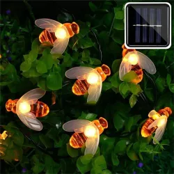 Iluminación de escenarios y eventosSolar powered - hilo LED - luz de guirnalda - exterior / jardín decoración - abeja de miel