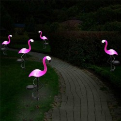 Iluminación solarPink flamingo - lámpara solar - luz impermeable del jardín