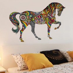 Colourful horse - wall sticker - vinyl mural artWall stickers