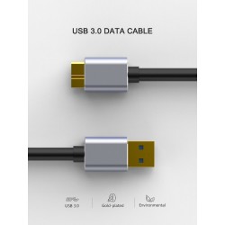 CablesMicro B USB - 3.0 Cable - 5Gbps - Cable de disco duro externo