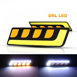 Luces de circulación diurna (DRL)Luces de coche DRL - LED - COB - impermeable - 12V - 2 piezas