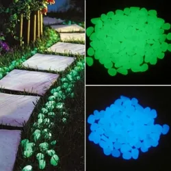 Iluminación solar25 piezas / 50 piezas - brillo en el jardín oscuro guijarros