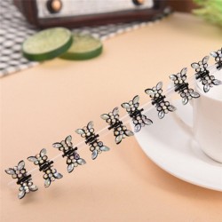 Small crystal butterflies - hair clips - 12 piecesHair clips