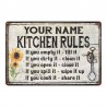Plaques & SignsFlores vintage - reglas de jardín - señal de metal - poster