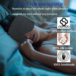 DormidoSeda - Mascara de dormir - Viajar - Gris - Negro