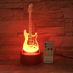 Remote Guitar Night Light - 3D - LED Lamp - 7 ColorsLights & lighting