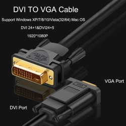 CablesDVI a VGA - Adaptador de cables