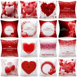 Día de San ValentínCorazones rojos - San Valentín - funda de cojín - 45 * 45 cm
