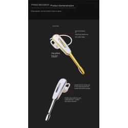 AuricularesMini - Bluetooth auriculares sin manos - auricular de cuero con micrófono - cancelación de ruido