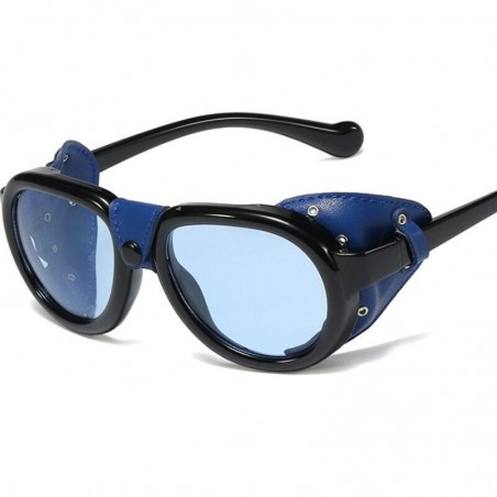 Gafas de solGafas de sol esteampunk - con tonos laterales de cuero - UV400 - unisex