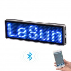 Iluminación de escenarios y eventosInsignia LED digital - insignia - programable - tablero de mensajes de desplazamiento - Bl...