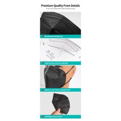 Mascarillas bucalesFFP2 - KN95 - PM2.5 - boca protectora antibacteriana / máscara facial - 5 capas - reutilizable - 10 / 50 /...