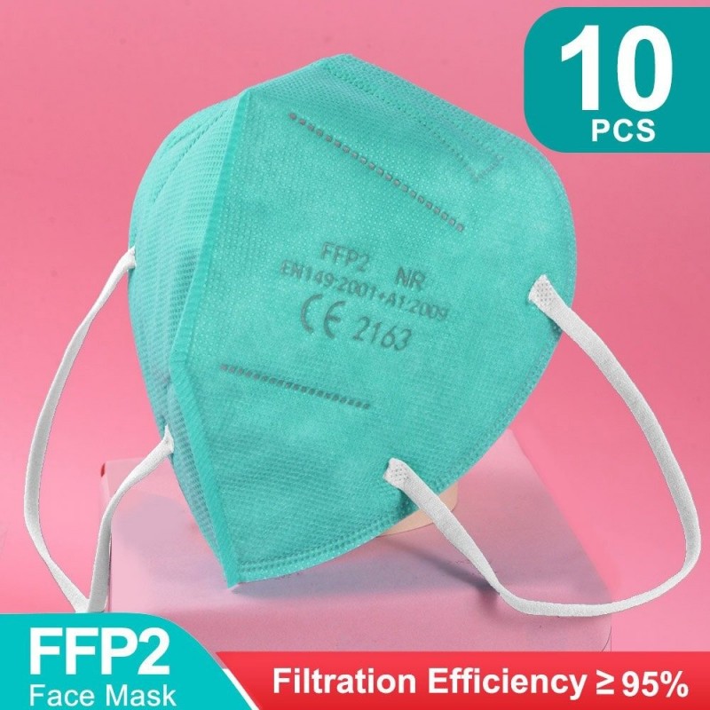 Mascarillas bucalesFFP2 - KN95 - PM2.5 - boca protectora antibacteriana / máscara facial - 5 capas - reutilizable - 10 / 50 /...