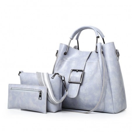 ConjuntosLadies leather handbag set - with messenger bag and purse - 3pcs/set
