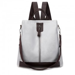 MochilasLeather backpack for women - anti-theft