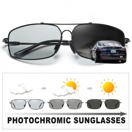 Photochromic metal sunglasses - polarized - day / night driving - UV 400Sunglasses