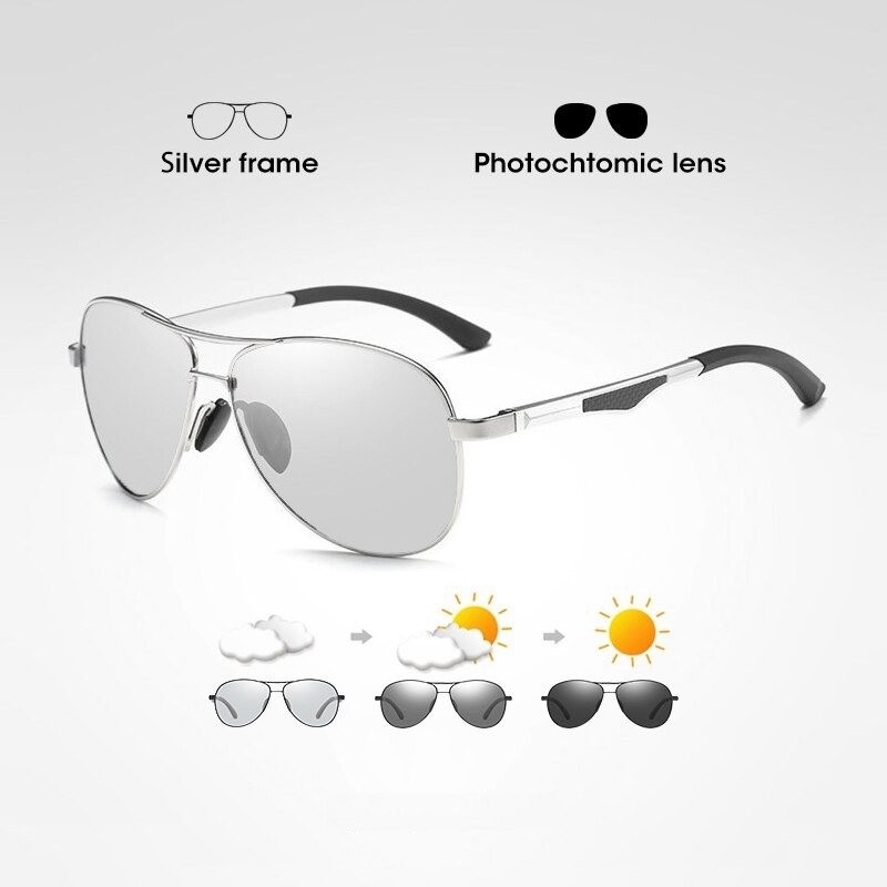 Classic sunglasses - photochromic - polarized - anti-glare - safe for night driving - UV400Sunglasses