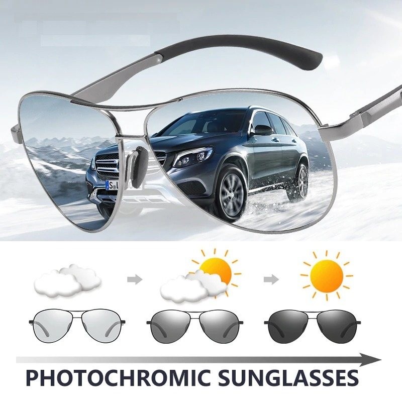 Classic sunglasses - photochromic - polarized - anti-glare - safe for night driving - UV400Sunglasses