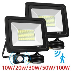 10W - 20W - 30W - 50W - 100W - 220V - LED floodlight - waterproof reflector - outdoor light - PIR motion sensorFloodlights