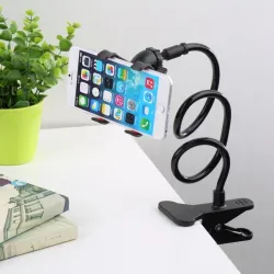 Flexible phone holder - adjustable - with clipHolders