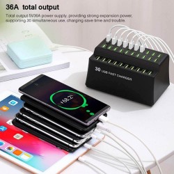 180W 36A - fast charge - USB Smart charger with 30 USB ports - for iPhone - SamsungChargers