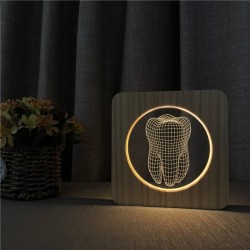 3D tooth shaped night lamp - LED - USB