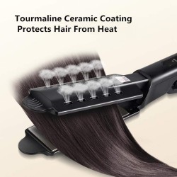 Hair straightener with temperature control - tourmaline ceramic - wet / dry hairHair straighteners