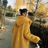 ChaquetasFashionable faux fur coat with hoodie