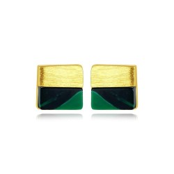 Aretes925 sterling silver - square stud earrings