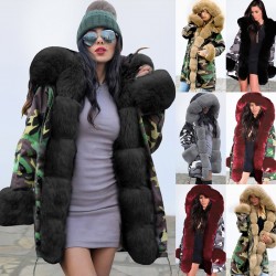 ChaquetasVintage fur coat - with hood