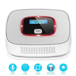 Seguridad de casaLCD - alarma de gas monóxido de carbono - intoxicación / probador de humo - detector - sensor - monitor