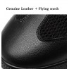 Fashionable sports sneakers - genuine leather - lightweight - with breathable meshShoes
