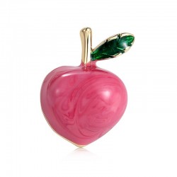 BrochesPink apple brooches - rhodium plated / champagne gold