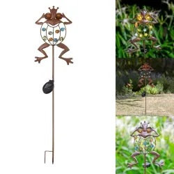 Iluminación solarFrog shaped - solar garden lamp - waterproof