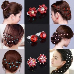 Pinzas de cabelloFlower - crystal hair clip - 10pcs