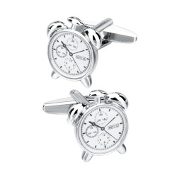 Alarm clock shaped cufflinks - stainless steelCufflinks