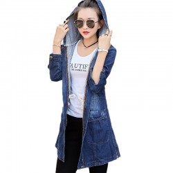 ChaquetasSEXY denim Jacket - Korean Look - hooded
