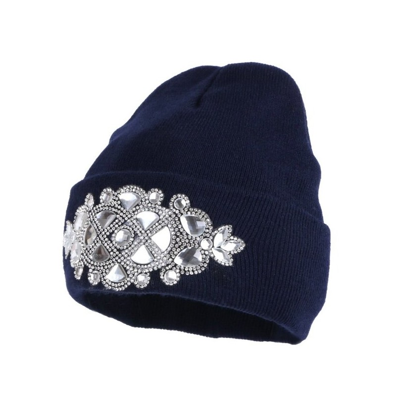 Knitted beanie - with crystal emblemHats & Caps